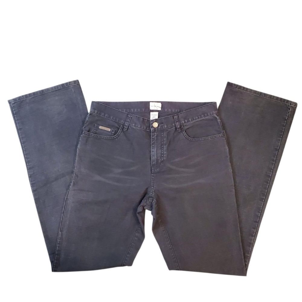 Calvin Klein Jeans Womens Charcoal Mid Rise Denim Pants